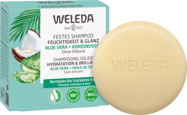 Weleda Festes Shampoo Feuchtigkeit & Glanz 50 g