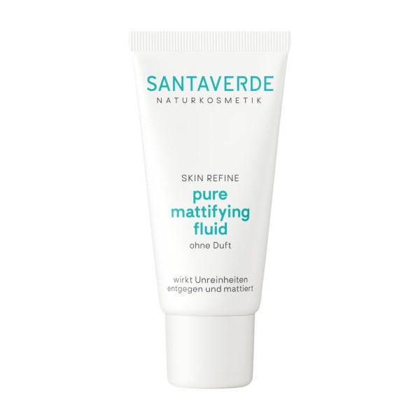 Santaverde SKIN REFINE pure mattifying fluid ohne Duft (Mattierendes Gesichtsfluid) 30 ml