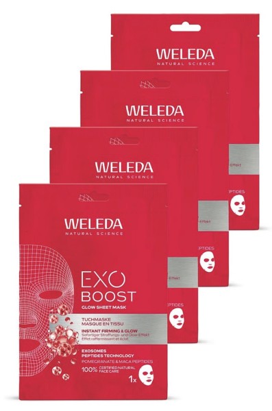 Weleda 4x Exo Boost GLOW Tuchmaske