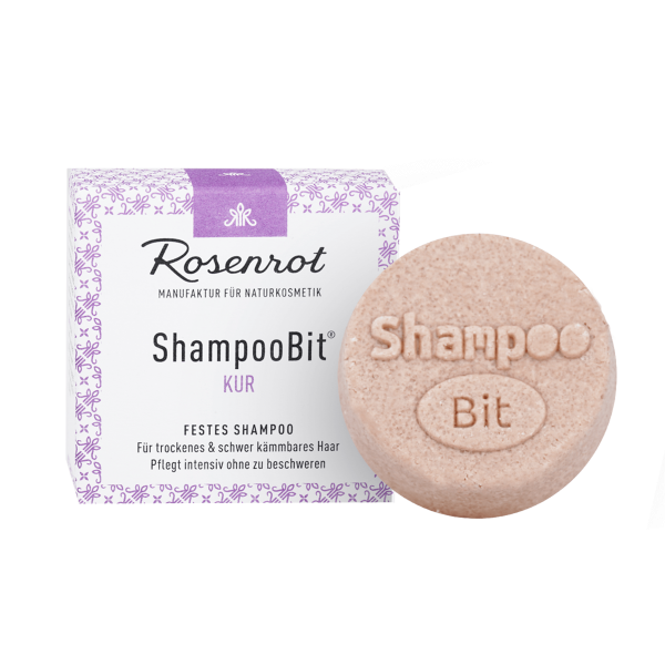 Rosenrot ShampooBit - festes Shampoo Kur 55 g (in Schachtel)