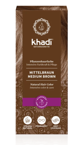 Khadi Pflanzenhaarfarbe Mittelbraun