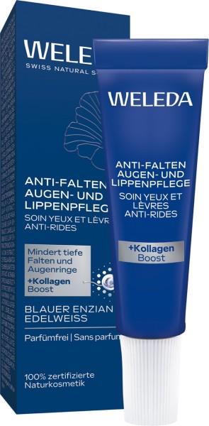 Weleda Anti-Falten Augen- und Lippenpflege Blauer Enzian & Edelweiss 10ml